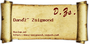 Danó Zsigmond névjegykártya