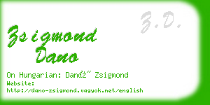 zsigmond dano business card